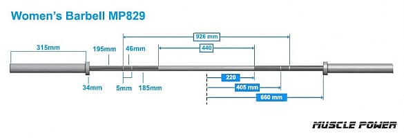 30206-Muscle-Power-Olympische-Dames-Crossfit-Bar-50-mm-202-CM-MP829-afbeelding-6