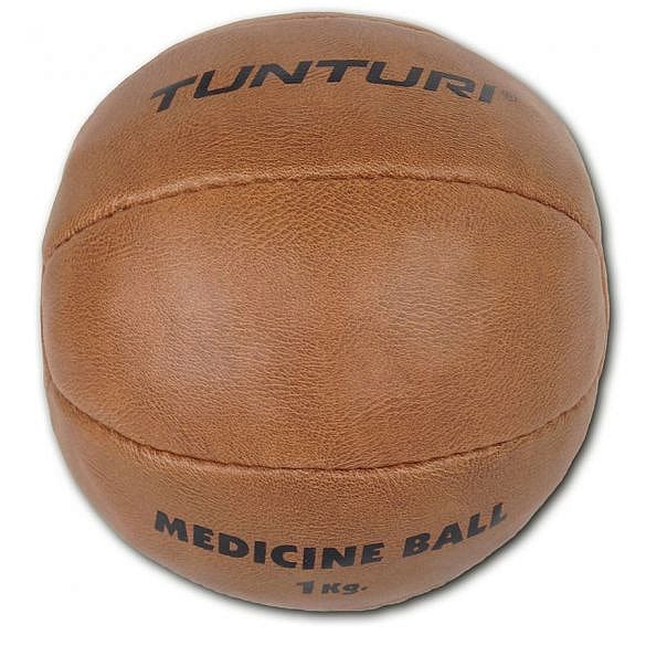 18896-Tunturi-Medicine-ball-kunstleer-bruin-afbeelding-1