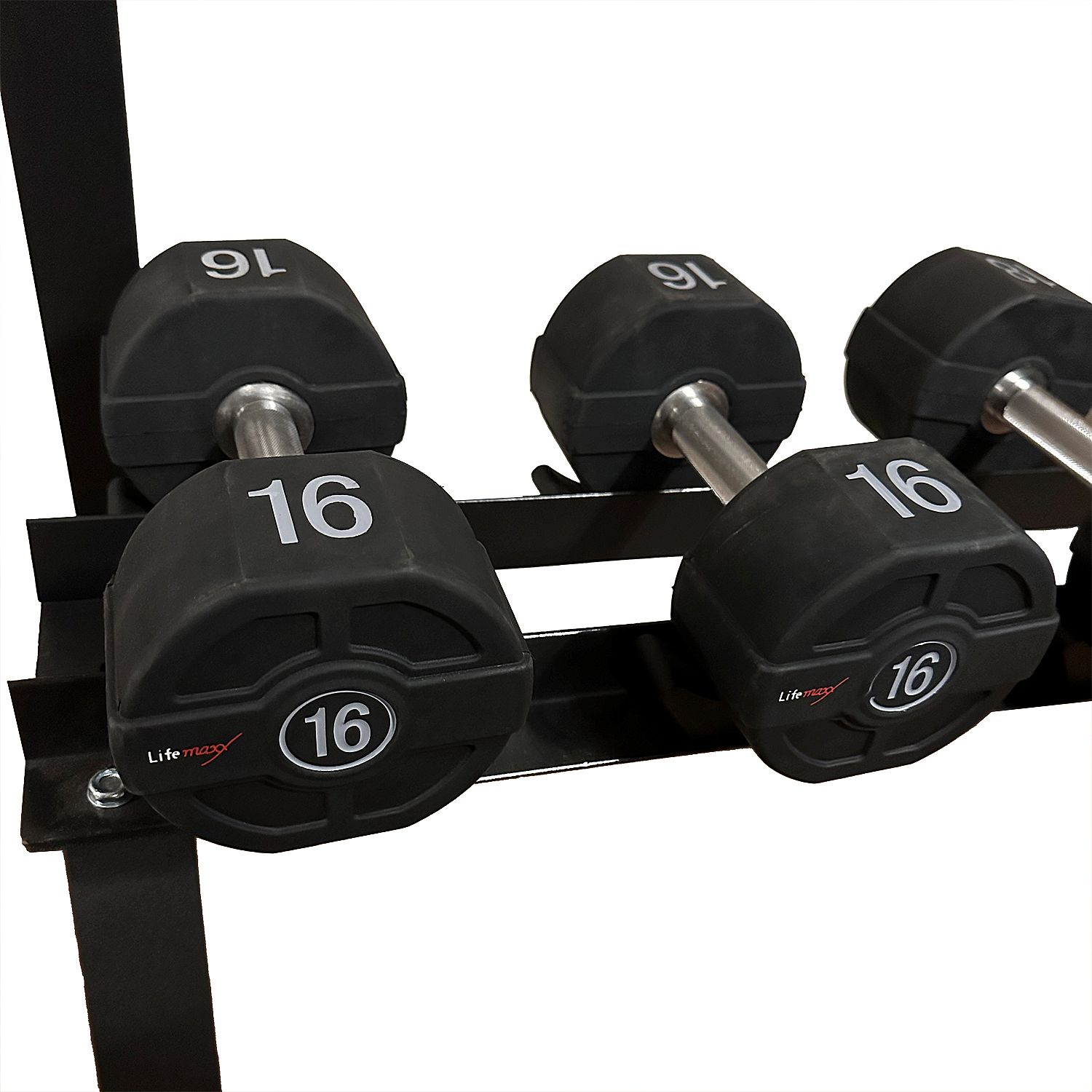 119892-Lifemaxx-dumbbellset-8-24kg-inclusief-opbergrek-demo-model-afbeelding-2