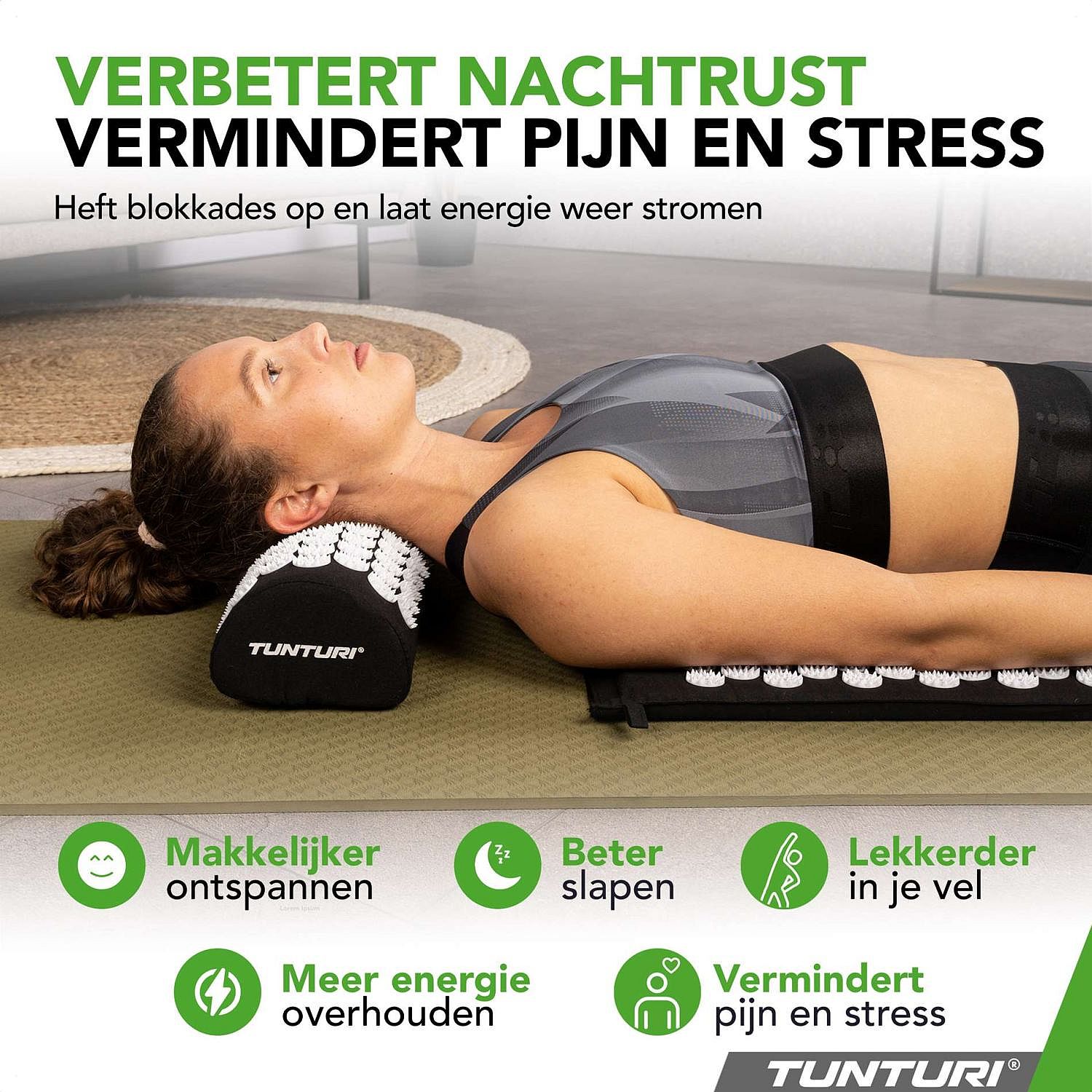 95749-Tunturi-Spijkermat---Acupressuur-mat-en-kussen-groen-afbeelding-6