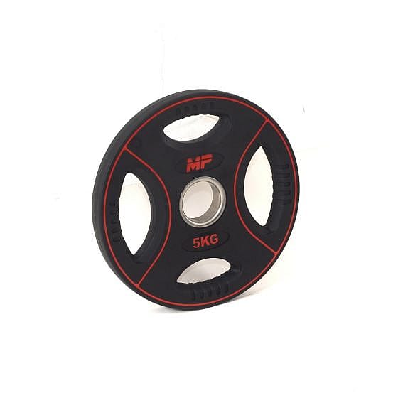 66386-Muscle-Power-50mm-PU-halterschijf-4-grip-5-kg-afbeelding-1