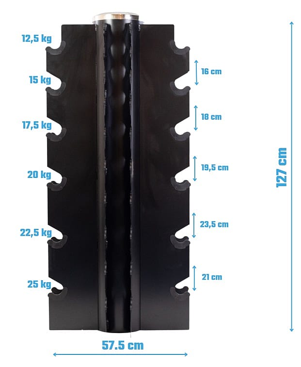95513-Muscle-Power-Hexa-Dumbbell-opbergrek-compact-voor-16-sets-afbeelding-4