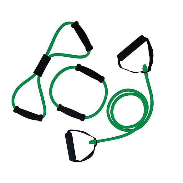 38100-Tunturi-Tubing-set-met-handgrepen-medium-groen-afbeelding-1