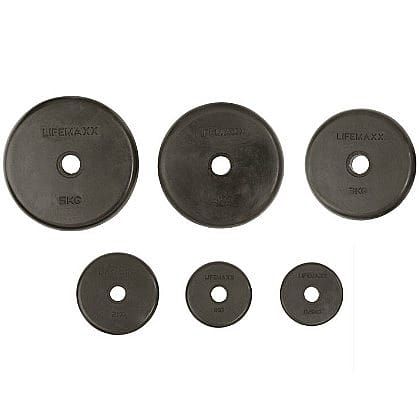 16066-Lifemaxx-rubberen-halterschijf-15-kg---30-mm-afbeelding-2