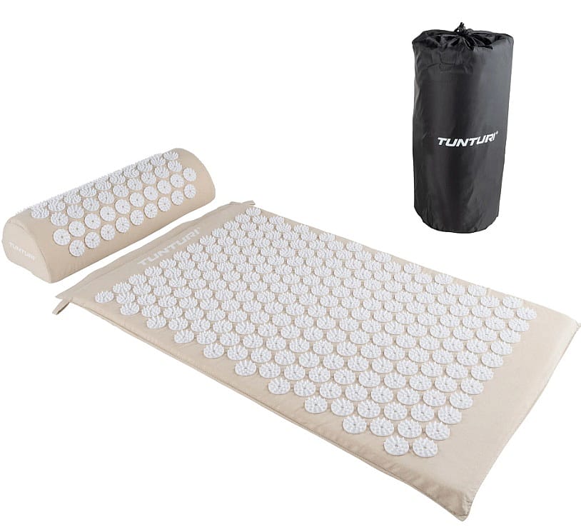 95748-Tunturi-Spijkermat---Acupressuur-mat-en-kussen-beige-afbeelding-1