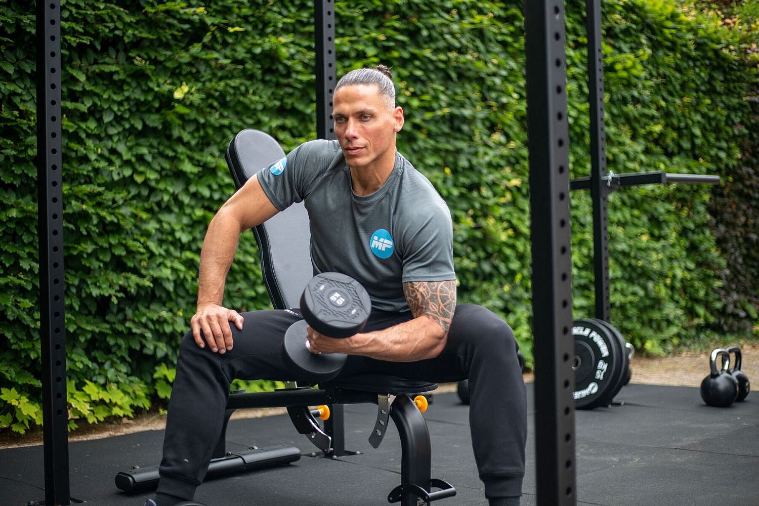 102766-Muscle-Power-ronde-rubber-Dumbbells-40-kg-afbeelding-4