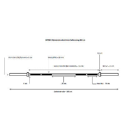 19266-Muscle-Power-Olympische-halterstang-50-mm-183-CM-Aluminium-MP819-afbeelding-3