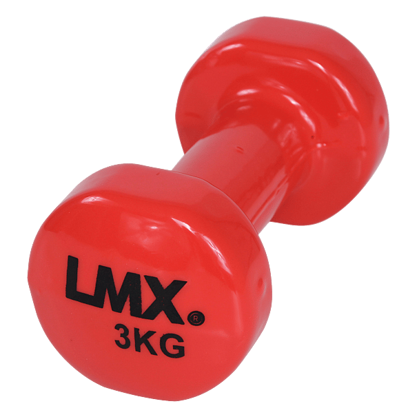 19764-Lifemaxx-Vinyl-Dumbbellset-3-kg-Rood-afbeelding-1