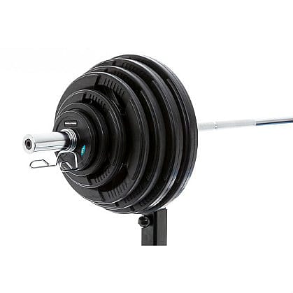 19143-Muscle-Power-Olympische-halterschijf-15-kg-met-handgrepen-rubber-overtrokken-50-mm-zwart-afbeelding-2