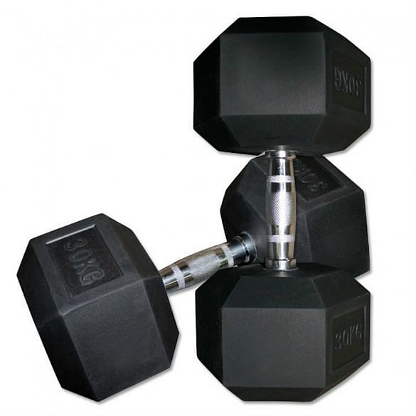 15897-Lifemaxx-Hexagon-Dumbbellset-2-x-25-kg-afbeelding-1