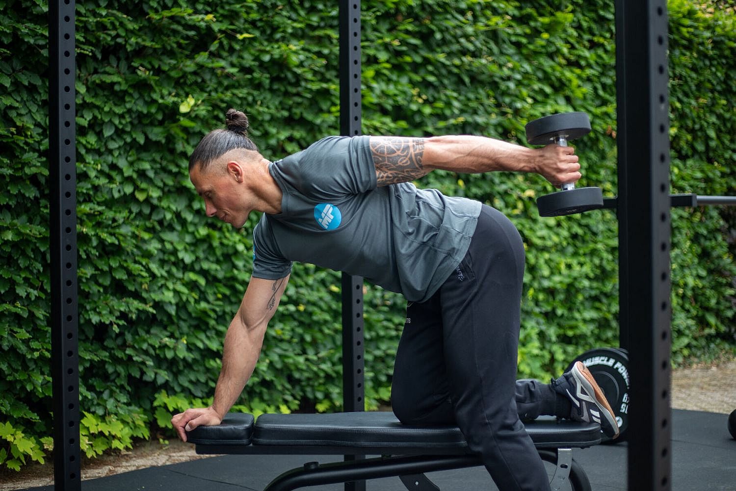 102749-Muscle-Power-ronde-rubber-Dumbbells-6-kg-afbeelding-2