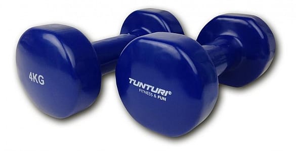 19955-Tunturi-Dumbells-Vinyl-Overtrokken-Gietijzer-Blauw-4-kg-14TUSFU112-afbeelding-1