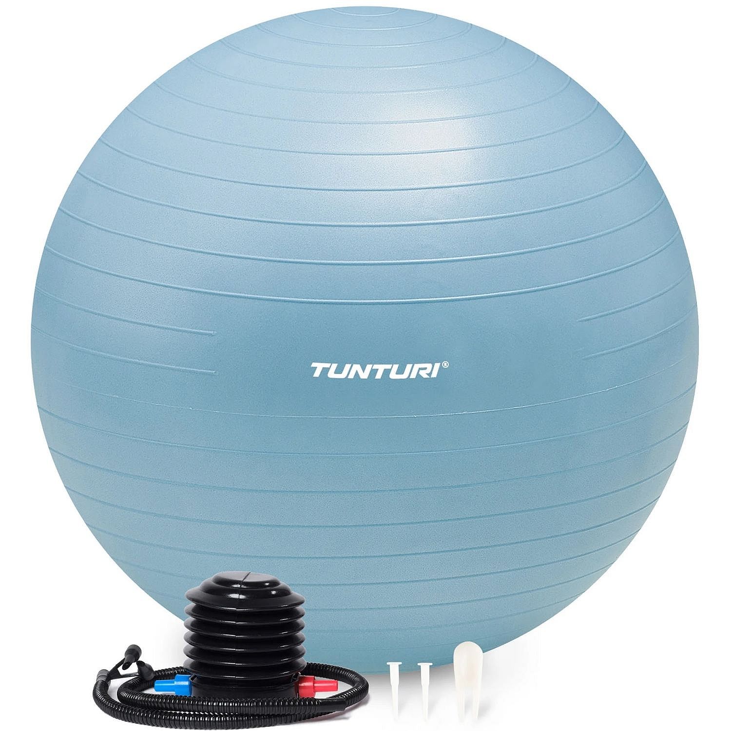 tunturi fitnessbal anti burst inclusief pomp licht blauw 14tusfu329