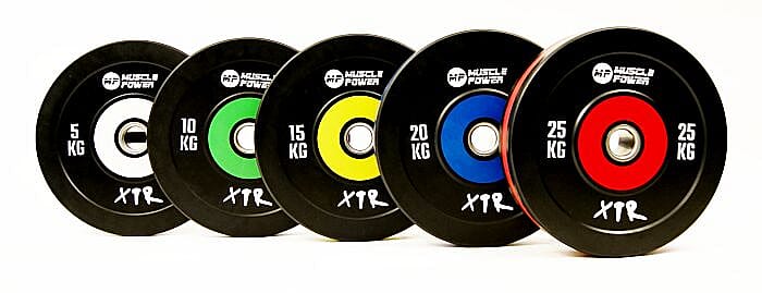 84085-Muscle-Power-Olympische-Bumper-plate-pro-50-mm-15-kg-afbeelding-1