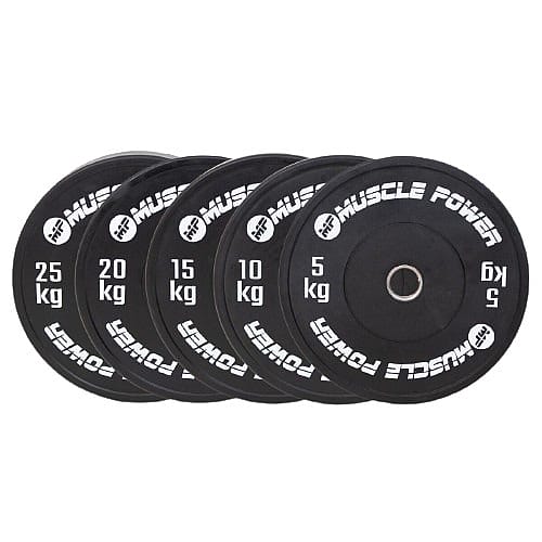 102733-Muscle-Power-high-black-bumper-plate-10-kg-afbeelding-1