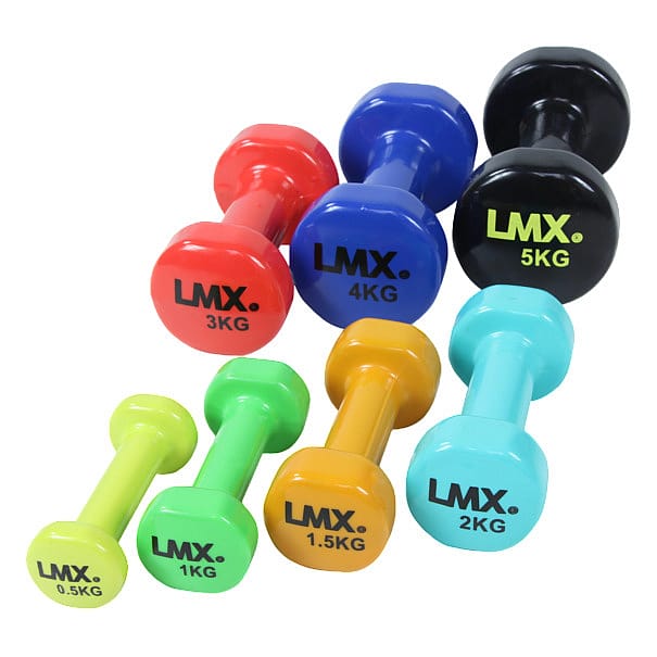 19767-Lifemaxx-Vinyl-Dumbbellset-5-kg-Zwart-afbeelding-2