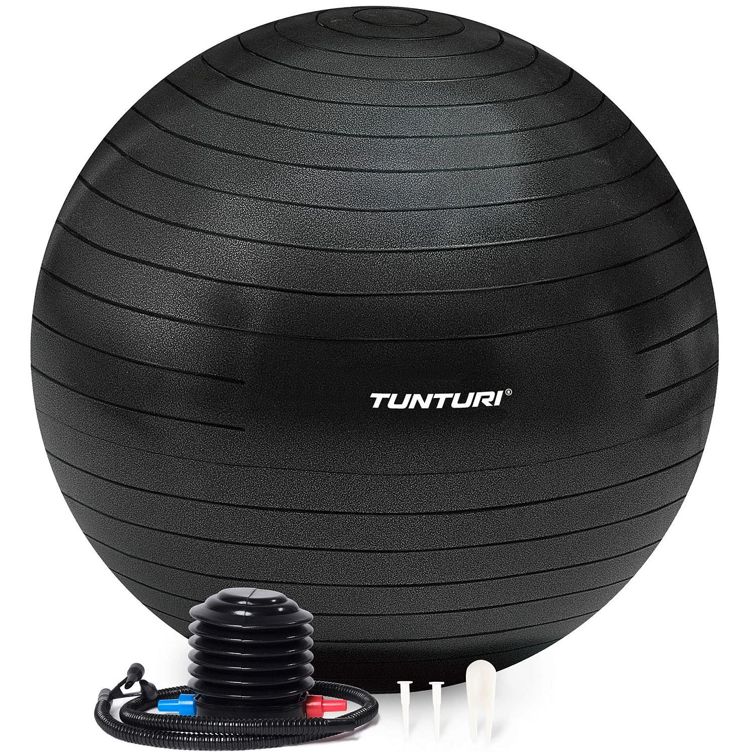 tunturi fitnessbal anti burst inclusief pomp zwart 14tusfu355