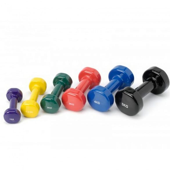19955-Tunturi-Dumbells-Vinyl-Overtrokken-Gietijzer-Blauw-4-kg-14TUSFU112-afbeelding-2