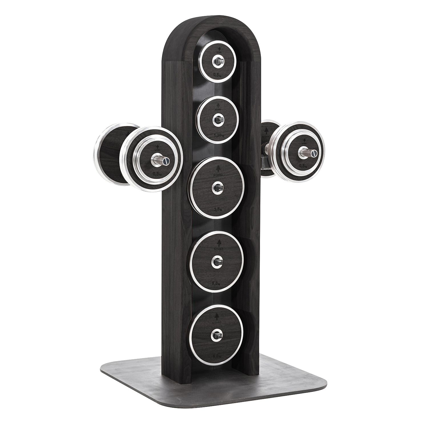 95401-NOHrD-Weight-Plate-Tower-set-Zwart-afbeelding-2