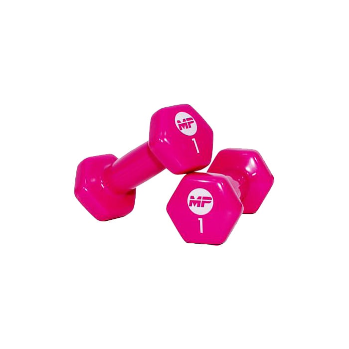 83114-Muscle-Power-Vinyl-Dumbbellset-2-x-1-kg-roze-afbeelding-1