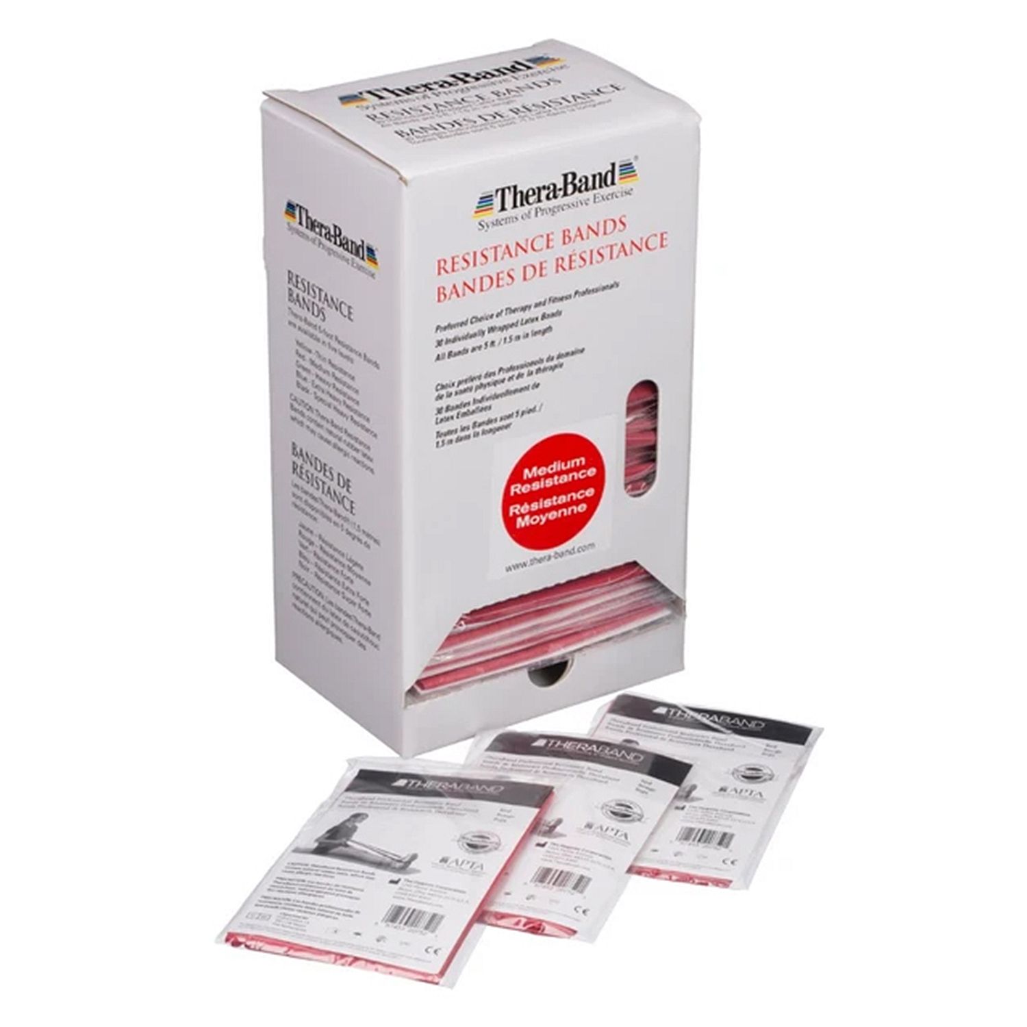 80335-Thera-band-dispenser-30x15-meter-Rood-middel-zwaar-afbeelding-1