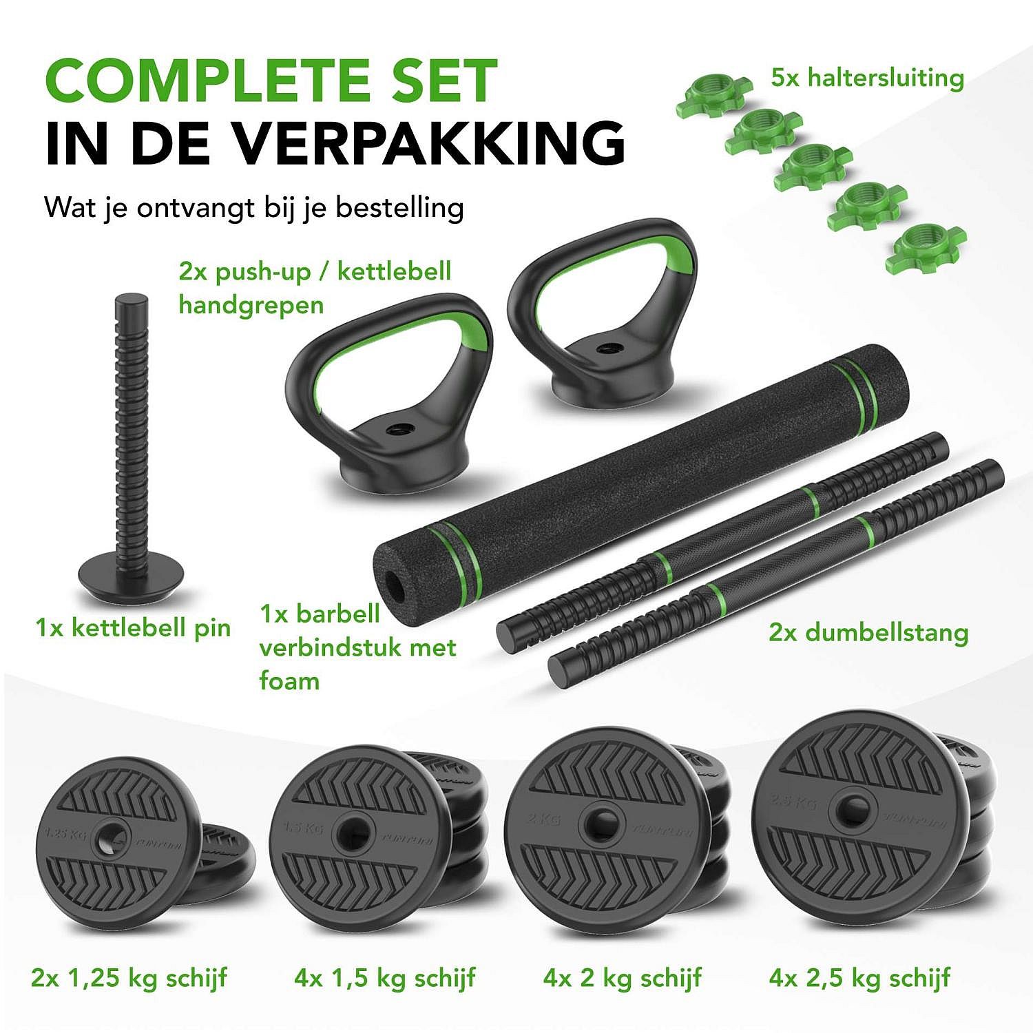 113930-Tunturi-Vinyl-halter-en-dumbbell-set-28-kg-afbeelding-2
