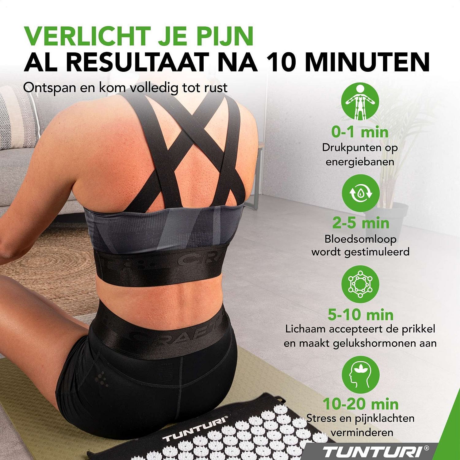 95748-Tunturi-Spijkermat---Acupressuur-mat-en-kussen-beige-afbeelding-2