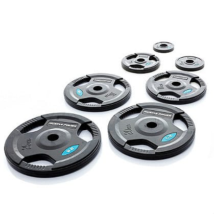 72733-Muscle-Power-Olympische-halterset-65-kg-met-handgrepen-rubber-overtrokken-50-mm-zwart-afbeelding-1