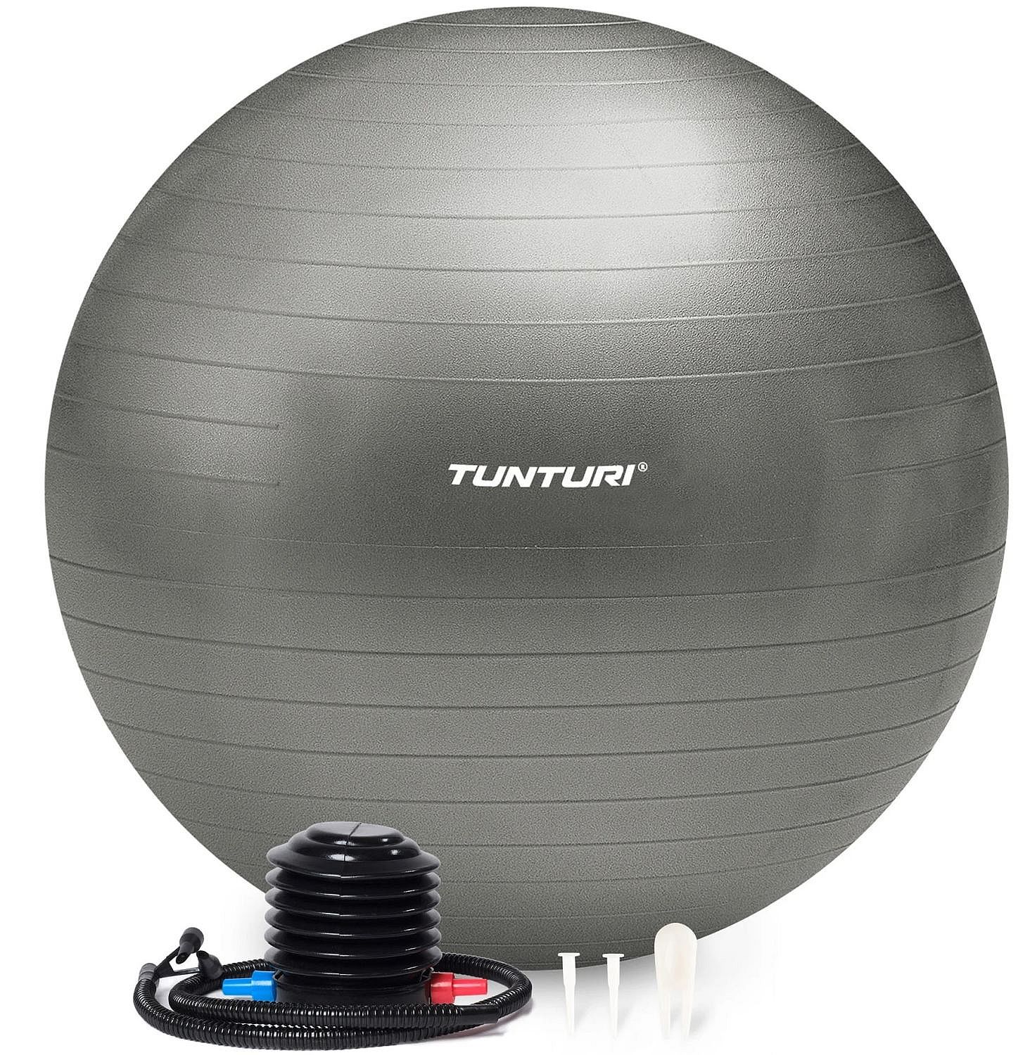 tunturi fitnessbal anti burst inclusief pomp zilver 14tusfu347