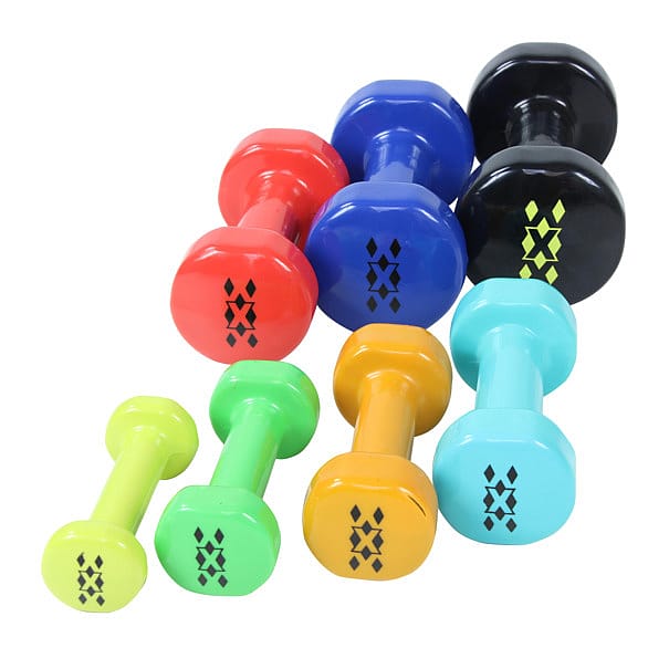 19764-Lifemaxx-Vinyl-Dumbbellset-3-kg-Rood-afbeelding-3